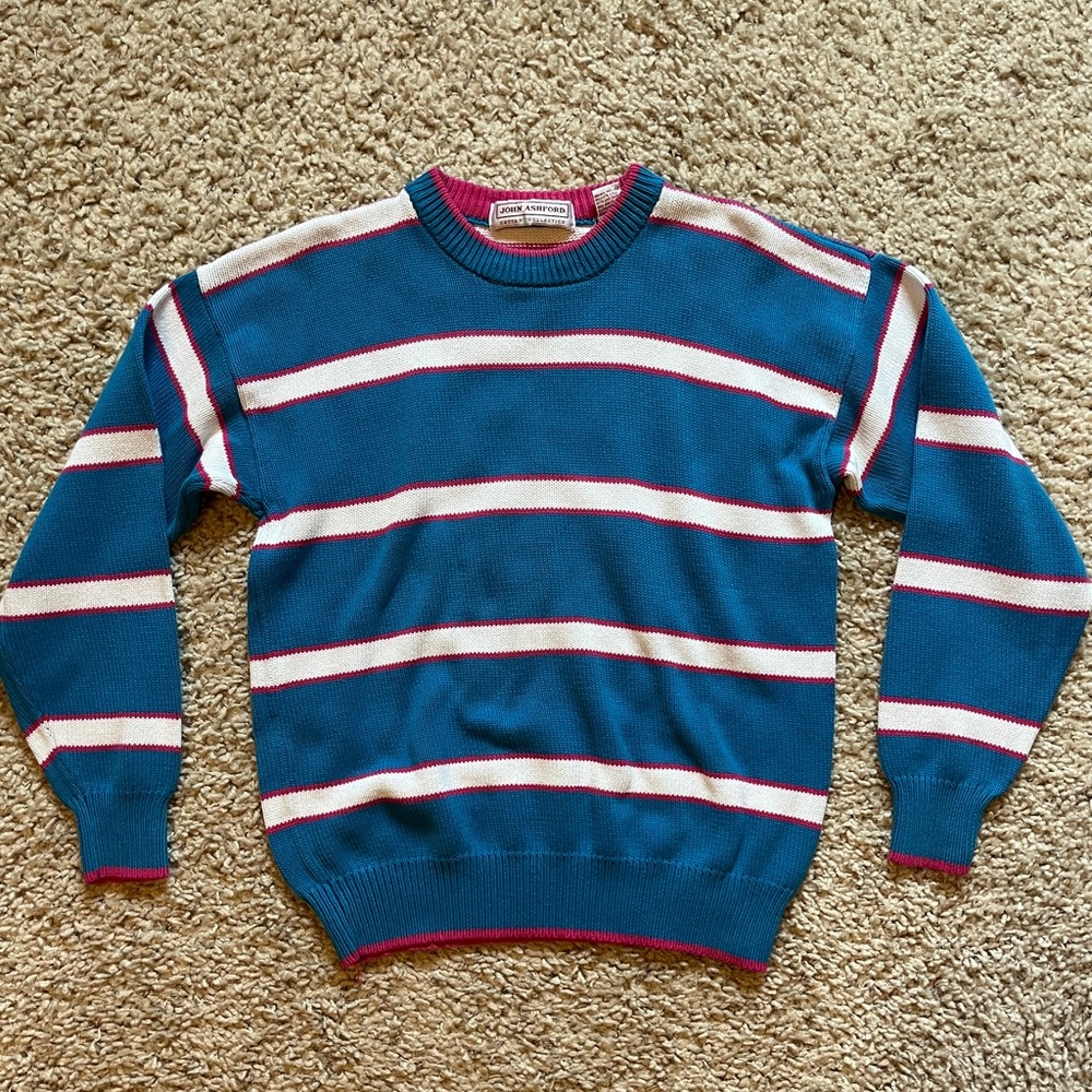 Vintage John Ashford Striped Crewneck Sweater
